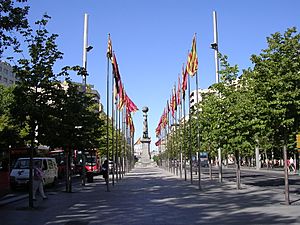 Plaza de Aragón in Zaragoza city