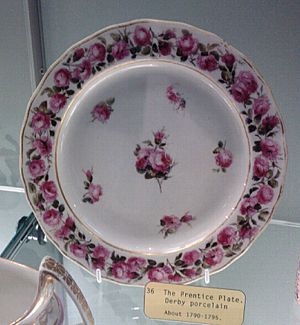 Prentice Plate Derby Porcelain by William Billingsley 1790ish
