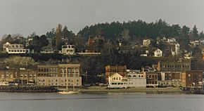The heart of downtown Port Townsend, seen from the water