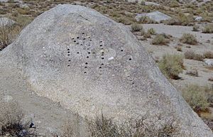 Pyramid stone on Lone Pine fault scarp-750px