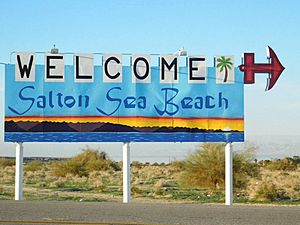 Salton Sea Beach Info Sign 2017