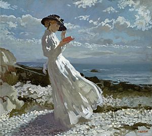 Sir William Orpen - Grace reading at Howth Bay