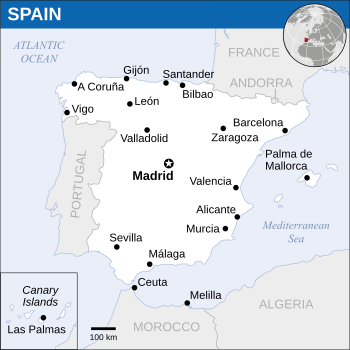 Location of Spain