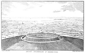 St Roche's Hill Sussex by T King from William Hayley Mason Goodwood 1839