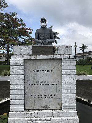 Statue of the first king of Fiji (Viti)