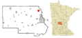 Stearns County Minnesota Incorporated and Unincorporated areas St. Stephen Highlighted