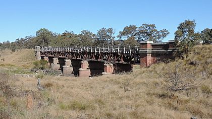 Sunnyside rail bridge over Tenterfield Creek, Main North railway line, New South Wales, 2015 02.JPG