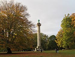 The Bridgewater Monument surrounded by autumnal trees