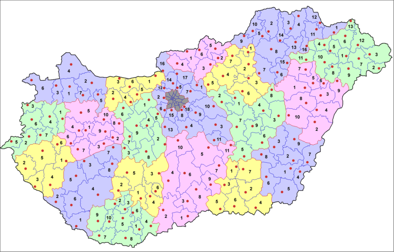 Townships (districts) of Hungary