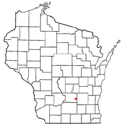 Location of Fountain Prairie, Wisconsin
