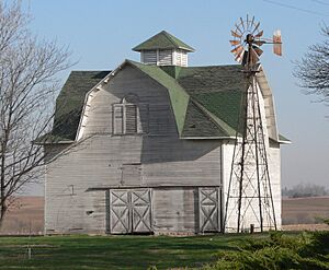 Way Side Stock Farm barn and windmill from SSE 1