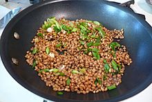 Wheatberries sauteed with spring onion