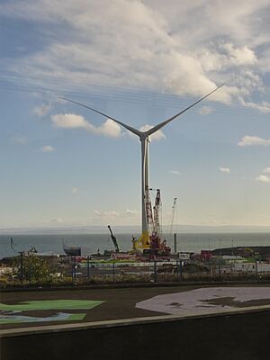 Wind Turbine construction, Fife Energy Park, Methil