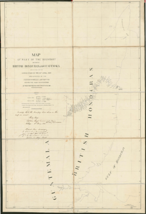 Wyke–Aycinena Treaty Map