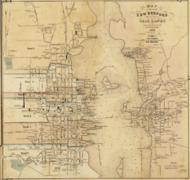 1851 map New Bedford Massachusetts by Walling BPL 10676