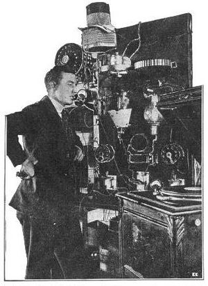1916 Charles Logwood at radio station 2XG