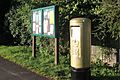 2012 Paralympics Royal Mail gold postbox scheme launch box, Lower Road, Stoke Mandeville Hospital (1)