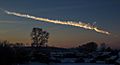 2013 Chelyabinsk meteor trace