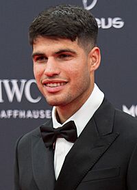 25th Laureus World Sports Awards - Red Carpet - Carlos Alcaraz - 240422 192324 (cropped).jpg