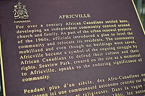 Africville plaque