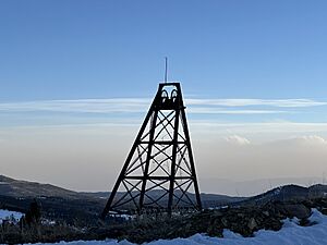 Headframe at road entering Altman, Colorado
