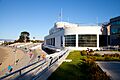 Photograph of the National Maritime Museum in the Aquatic Park Historic District. The waterfront museum is designed with the feel of an ocean liner.