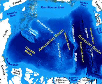 Arctic Ocean bathymetric features