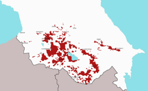 Areas with ethnic Armenian plurality, (Russian Empire) - 1880