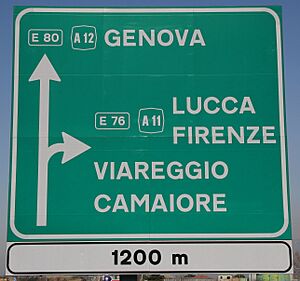 Autostrada A12 Italia exit Viareggio 01