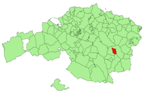 Location of Garai in Biscay.