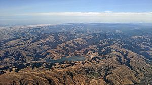 Calaveras Reservoir aerial