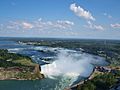 Canadian Horseshoe Falls with city of Niagara Falls, Ontario in background