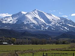 Mount Sopris, south of the town, looms close by.