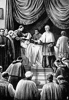 Cardinal Camerlengo certifying a papal death