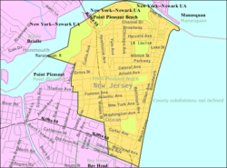 Census Bureau map of Point Pleasant Beach, New Jersey