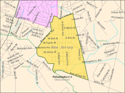 Census Bureau map of Wenonah, New Jersey