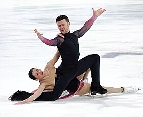 Charlène Guignard & Marco Fabbri performing their free dance at the 2023 Grand Prix de France