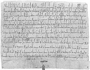 Charter of Alan of Galloway and John of Newbiggin, 1216-1217