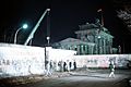 Crane removed part of Wall Brandenburg Gate