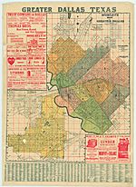 Dallas, Texas Map 1905