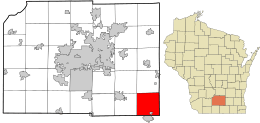 Location in Dane County and the state of Wisconsin.