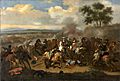 De slag aan de Boyne (Ierland) tussen Jacobus II en Willem III, 12 juli 1690 Rijksmuseum SK-A-605