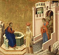 Duccio di Buoninsegna - Christ and the Samaritan Woman - Google Art Project
