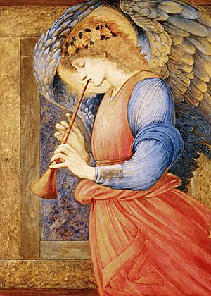 Edward Burne-Jones - An Angel Playing a Flageolet