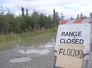 Fairbanks range flooded
