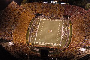 Farout field from the air moments before a game