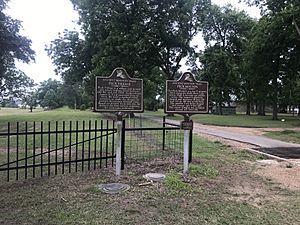 Historic Marker Signs at Ferry Place and Peck Mounds.
