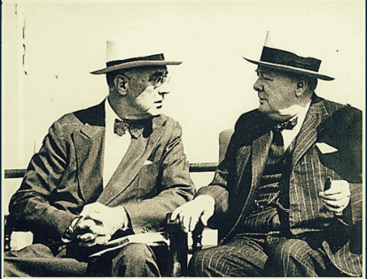 Franklin D. Roosevelt and Churchill in Quebec, Canada, 9-12-1944