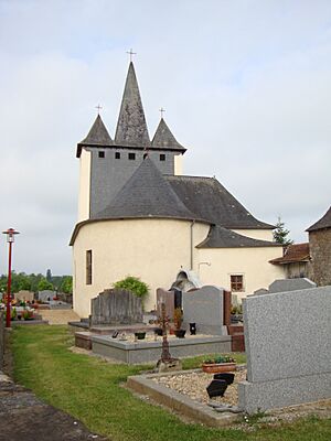 Geüs-d'Oloron (Pyr-Atl, Fr) L'église coté chevet