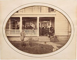 General Custer and staff at Clover Hill, 1864